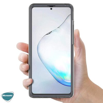 Microsonic Samsung Galaxy A81 Kılıf Komple Gövde Koruyucu Silikon Şeffaf