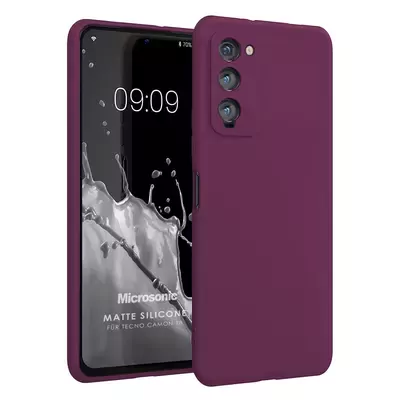 Microsonic Matte Silicone TECNO Camon 18P Kılıf Mor