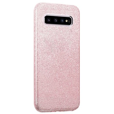 Microsonic Samsung Galaxy S10 Kılıf Sparkle Shiny Rose Gold