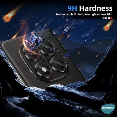 Microsonic Xiaomi Redmi Note 14 Pro 4G Tekli Kamera Lens Koruma Camı Siyah