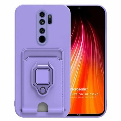 Microsonic Xiaomi Redmi Note 8 Pro Kılıf Multifunction Silicone Lila