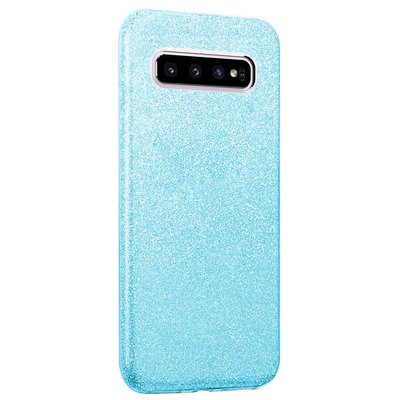 Microsonic Samsung Galaxy S10 Kılıf Sparkle Shiny Mavi