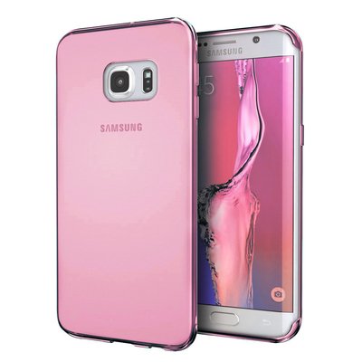 Microsonic Samsung Galaxy S7 Edge Kılıf Transparent Soft Pembe