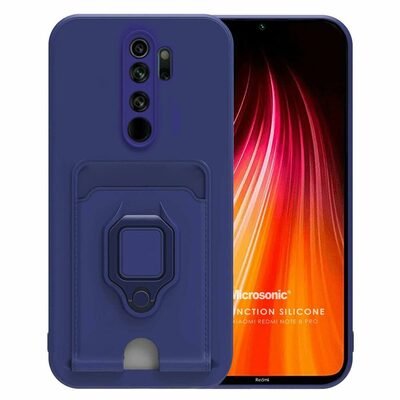 Microsonic Xiaomi Redmi Note 8 Pro Kılıf Multifunction Silicone Lacivert