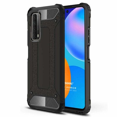 Microsonic Huawei P Smart 2021 Kılıf Rugged Armor Siyah