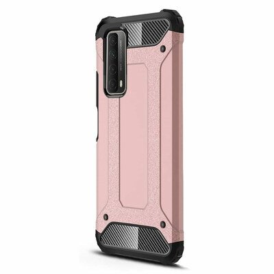 Microsonic Huawei P Smart 2021 Kılıf Rugged Armor Rose Gold