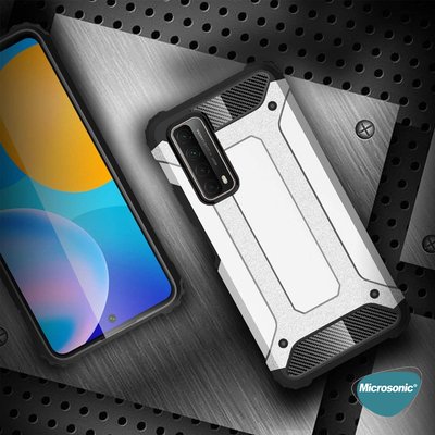 Microsonic Huawei P Smart 2021 Kılıf Rugged Armor Mavi