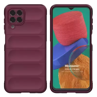 Microsonic Samsung Galaxy M33 Kılıf Oslo Prime Bordo