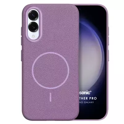 Microsonic Samsung Galaxy S25 Edge Kılıf MagLeather Pro Lila