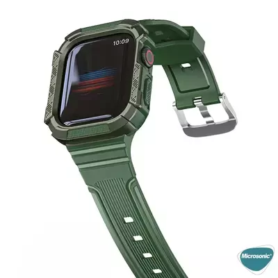 Microsonic Apple Watch Ultra Kordon Dual Apex Resist Siyah Gümüş