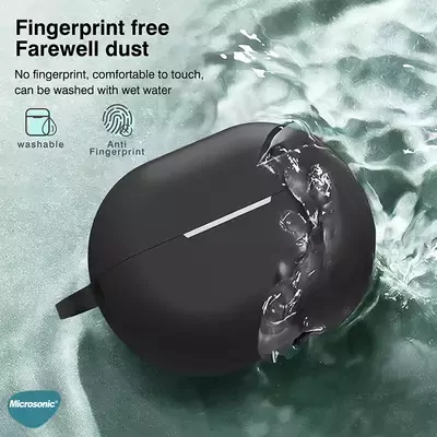 Microsonic Huawei FreeBuds Pro Mat Silikon Kılıf Gri