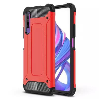 Microsonic Huawei P Smart Pro Kılıf Rugged Armor Kırmızı