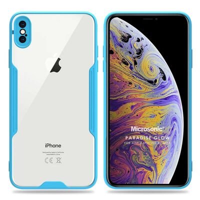 Microsonic Apple iPhone XS Max Kılıf Paradise Glow Turkuaz