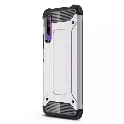 Microsonic Huawei P Smart Pro Kılıf Rugged Armor Gümüş