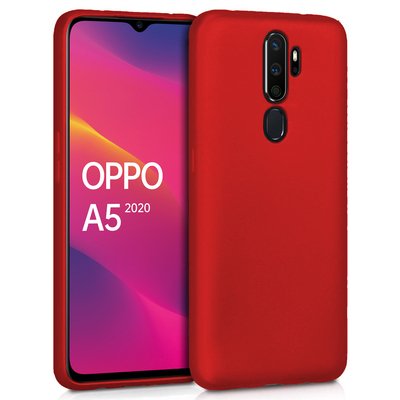 Microsonic Oppo A5 2020 Kılıf Matte Silicone Kırmızı