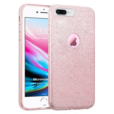 Microsonic Apple iPhone 7 Plus Kılıf Sparkle Shiny Rose Gold