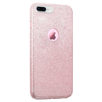 Microsonic Apple iPhone 7 Plus Kılıf Sparkle Shiny Rose Gold