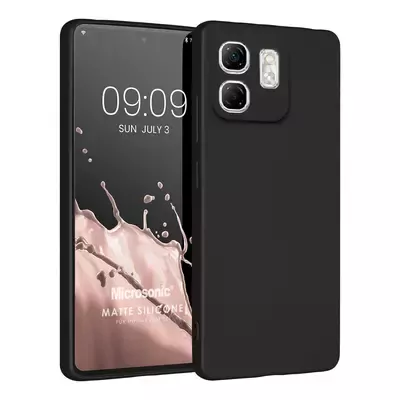 Microsonic Matte Silicone Infinix Hot 50i Kılıf Siyah