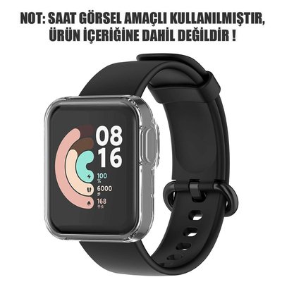 Microsonic Xiaomi Mi Watch Lite Kılıf 360 Full Round Soft Silicone Gümüş