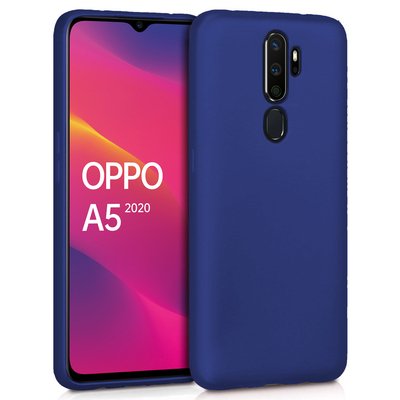 Microsonic Oppo A5 2020 Kılıf Matte Silicone Lacivert