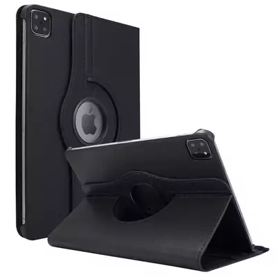 Microsonic Apple iPad Pro 12.9'' 2020 4.Nesil Kılıf, (A2229-A2069-A2232) 360 Rotating Stand Deri Siyah