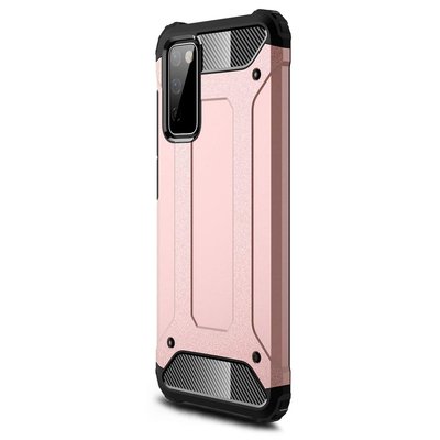 Microsonic Samsung Galaxy S20 FE Kılıf Rugged Armor Rose Gold