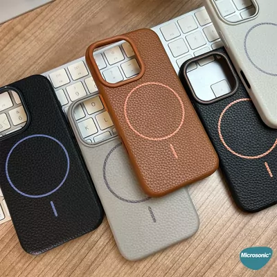 Microsonic Samsung Galaxy S24 Plus Kılıf MagLeather Pro Siyah