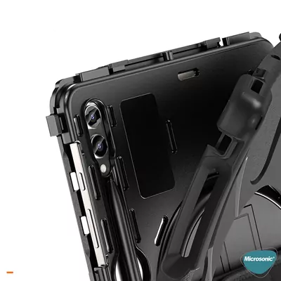 Microsonic Samsung Galaxy Tab S11 Ultra Kılıf Heavy Defender Siyah