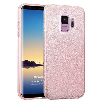 Microsonic Samsung Galaxy S9 Kılıf Sparkle Shiny Rose Gold