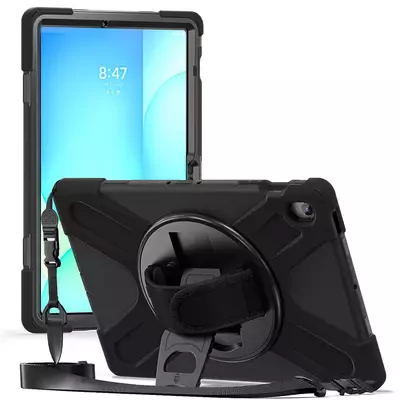 Microsonic Samsung Galaxy Tab S10 FE Plus Kılıf Heavy Defender Siyah