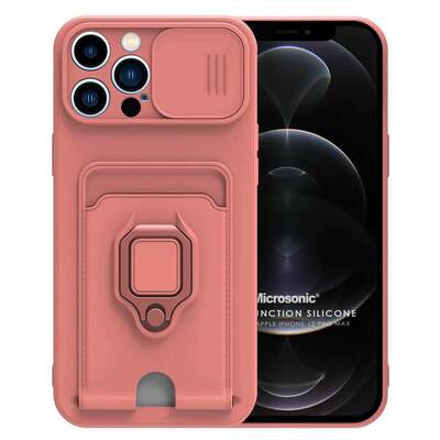 Microsonic Apple iPhone 12 Pro Max Kılıf Multifunction Silicone Pembe