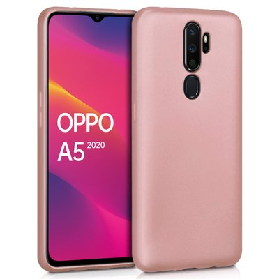 Microsonic Oppo A5 2020 Kılıf Matte Silicone Rose Gold