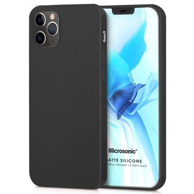 Microsonic Apple iPhone 12 Pro Max Kılıf Matte Silicone Siyah