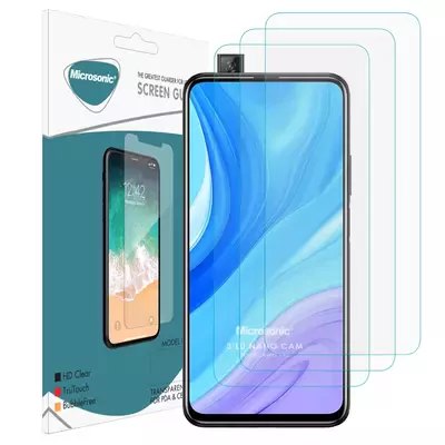 Microsonic Huawei Y9S Ekran Koruyucu Nano Cam (3`lü Paket)