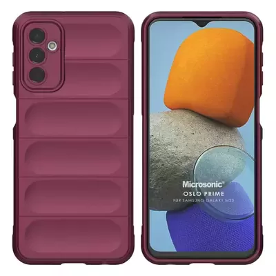 Microsonic Samsung Galaxy M23 Kılıf Oslo Prime Bordo