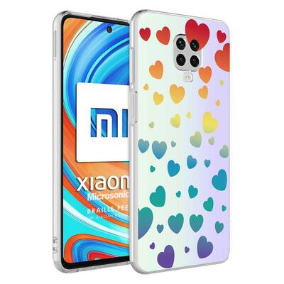 Microsonic Xiaomi Redmi Note 9 Pro Max Braille Feel Desenli Kılıf Heart