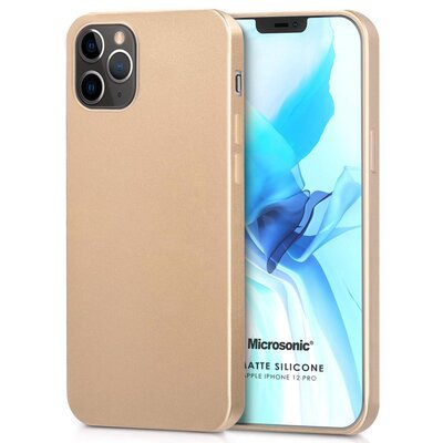 Microsonic Apple iPhone 12 Pro Kılıf Matte Silicone Gold