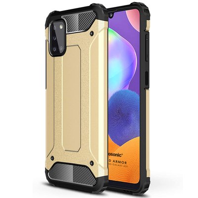 Microsonic Samsung Galaxy A31 Kılıf Rugged Armor Gold