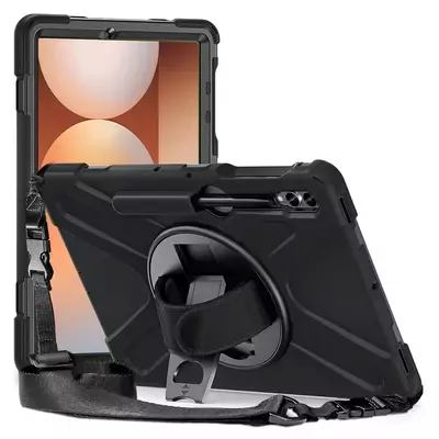 Microsonic Samsung Galaxy Tab S9 Plus X810 Kılıf Heavy Defender Siyah