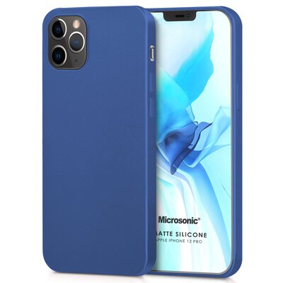 Microsonic Apple iPhone 12 Pro Kılıf Matte Silicone Lacivert