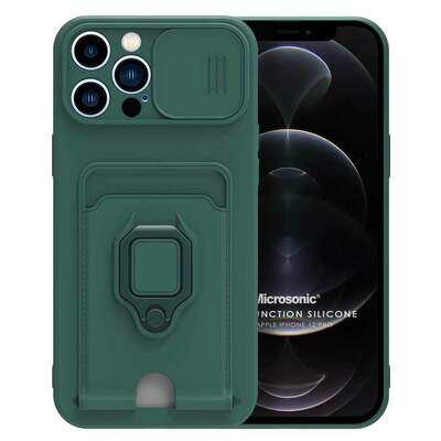 Microsonic Apple iPhone 12 Pro Kılıf Multifunction Silicone Yeşil