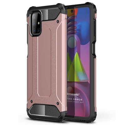 Microsonic Samsung Galaxy M51 Kılıf Rugged Armor Rose Gold