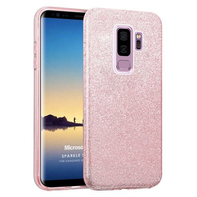 Microsonic Samsung Galaxy S9 Plus Kılıf Sparkle Shiny Rose Gold