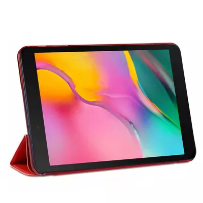 Microsonic Samsung Galaxy Tab A 8'' T290 Smart Case ve arka Kılıf Kırmızı