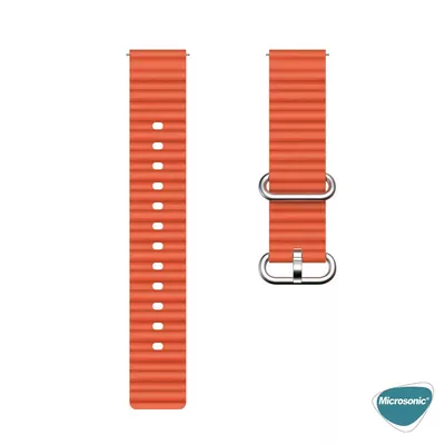 Microsonic Amazfit Cheetat (Round) Kordon Ocean Band Turuncu