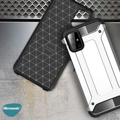 Microsonic Samsung Galaxy M51 Kılıf Rugged Armor Mavi