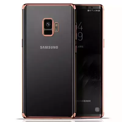 Microsonic Samsung Galaxy S9 Kılıf Skyfall Transparent Clear Rose Gold