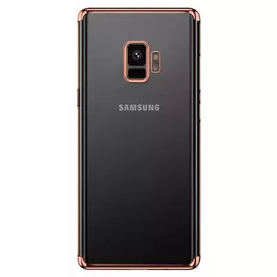 Microsonic Samsung Galaxy S9 Kılıf Skyfall Transparent Clear Rose Gold