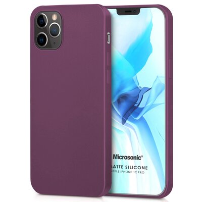 Microsonic Apple iPhone 12 Pro Kılıf Matte Silicone Mor