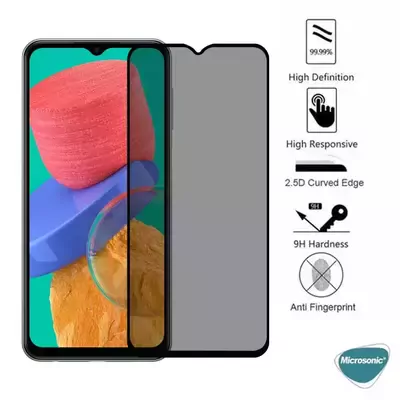 Microsonic TECNO Pova Neo Privacy 5D Gizlilik Filtreli Cam Ekran Koruyucu Siyah